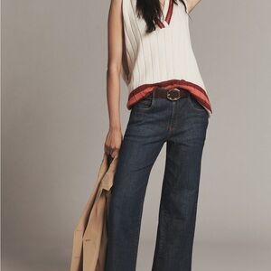 Pilcro Dark Blue Flare Jeans